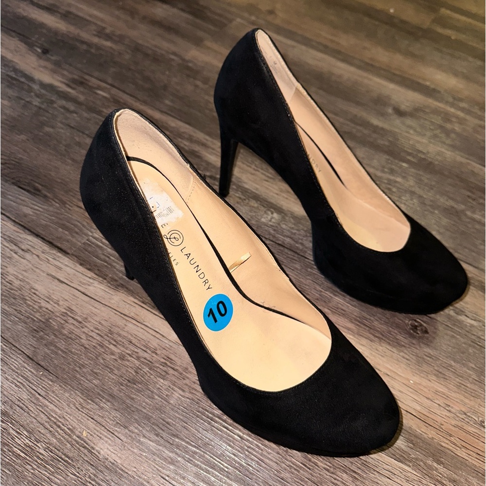Chinese Laundry Black Suede Platform Pumps size 10 - Picture 4 of 9